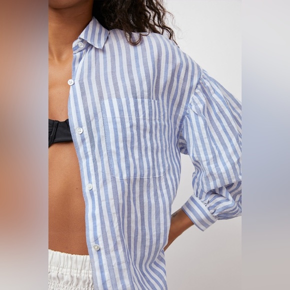 Rails Janae Shirt in Lighthouse Stripe , sz : small Pit - Picture 9 of 10